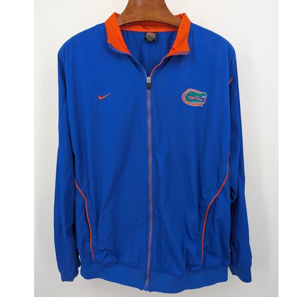 Nike Team Florida Gators Blue Clima-Fit Windbreaker Jacket XXL Embroidered Logo - Picture 1 of 8